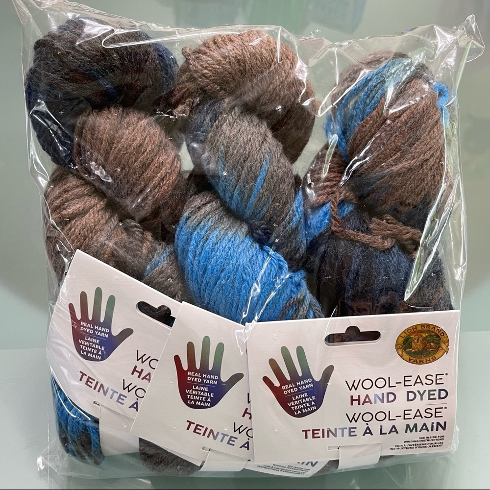 Lion Brand Wool-Ease Hand Dyed Yarn (3 Hanks)